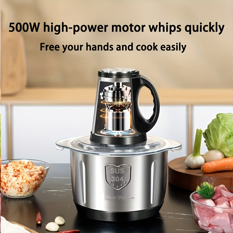 Molino de carne de 5L, de 3 velocidades, con 6 cuchillas, molienda en 6 segundos, para uso en cocina