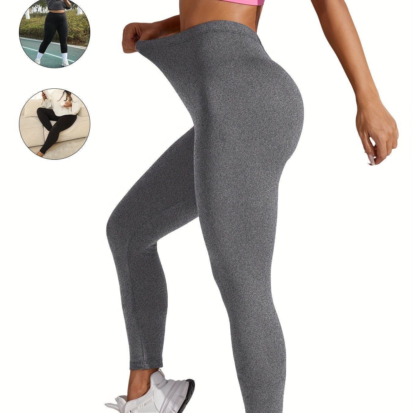 Plus Size Women Soft Sport Leggings Seamless Yoga Running Athletic
