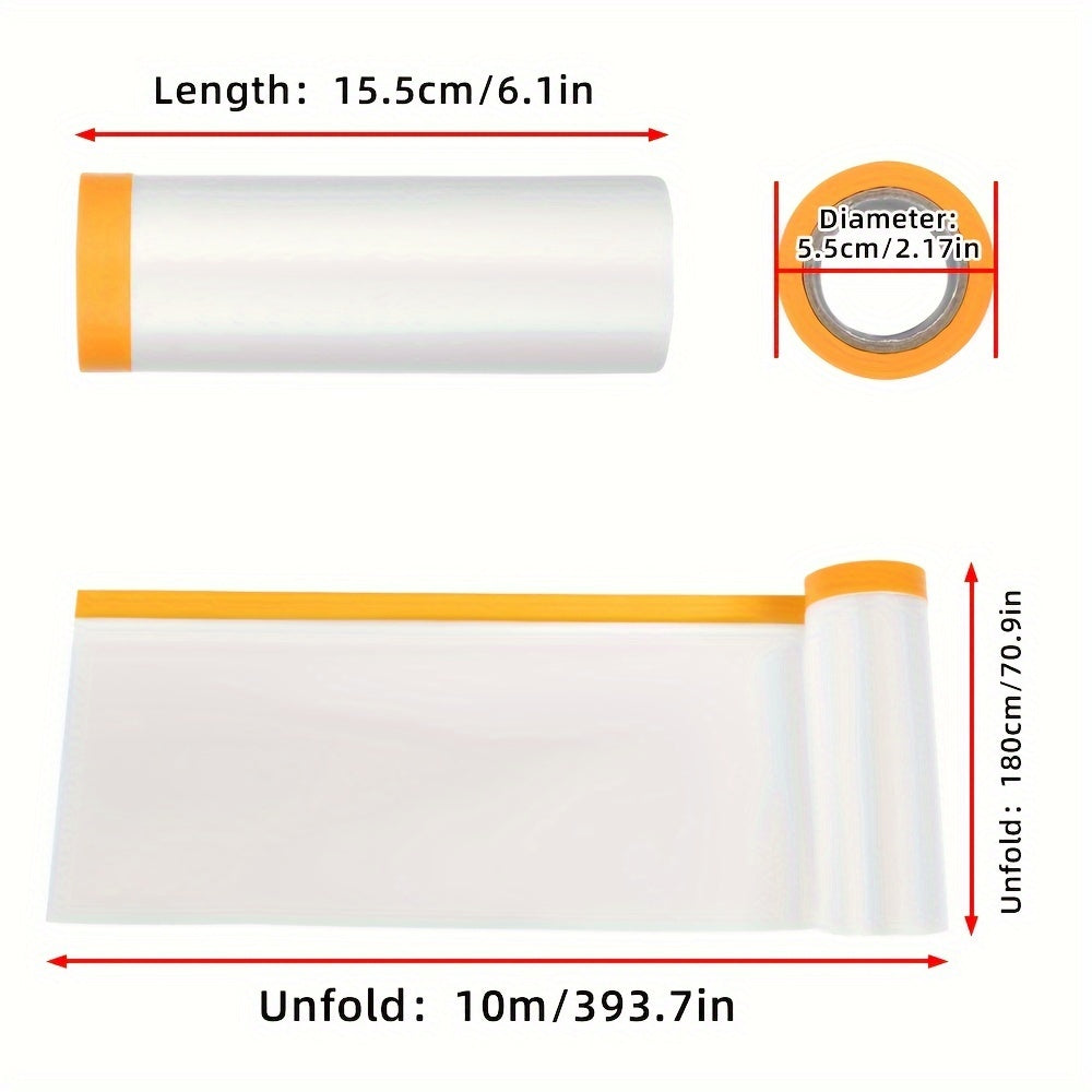 Disposable Furniture Dust Cover 1pc with Tape Durable Plastic Protector for Beds Sofas Tables