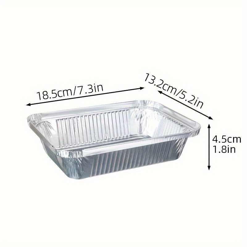 Pack of 20/50 Aluminum Foil Lunch Boxes Leak-proof Eco-friendly Disposable Food Containers for Takeaway and Picnics