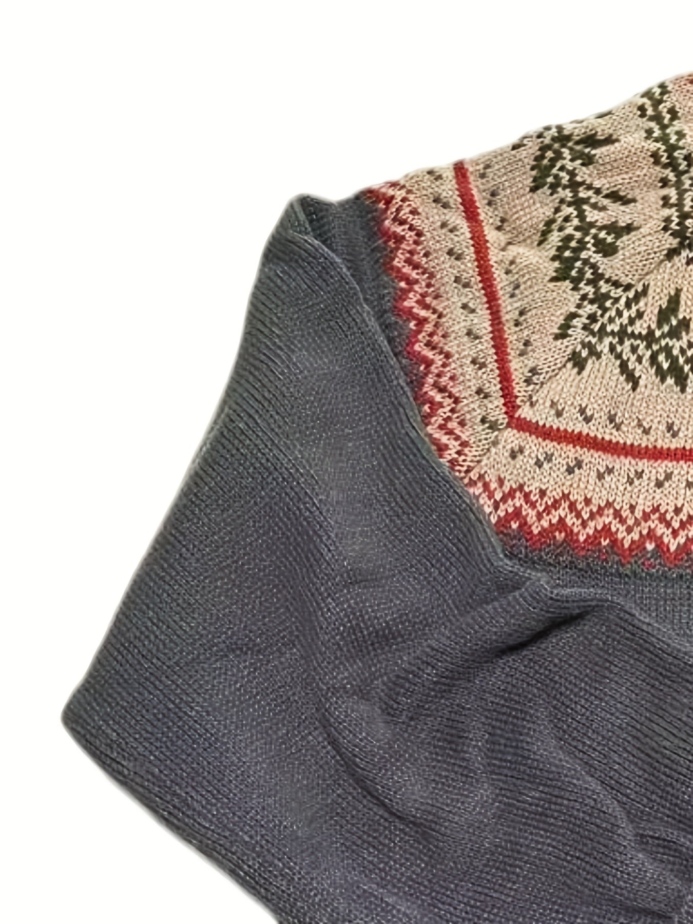 Plus Size Women's Geometric Pattern Hooded Cardigan Sweater Long Sleeve Cozy Fall Winter Outerwear