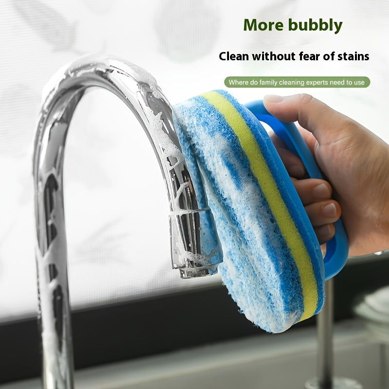 Bir yoki ikki dona gubka, tozalashda muammosiz, oshxona va hammomni porloq saqlash uchun mukammal. Shisha, devorlar, hojatxonalar, keramika va boshqa turli yuzalar uchun ideal. Ushbu elektrsiz, qayta ishlatiladigan gubka barcha yuzalar uchun yumshoqdir.