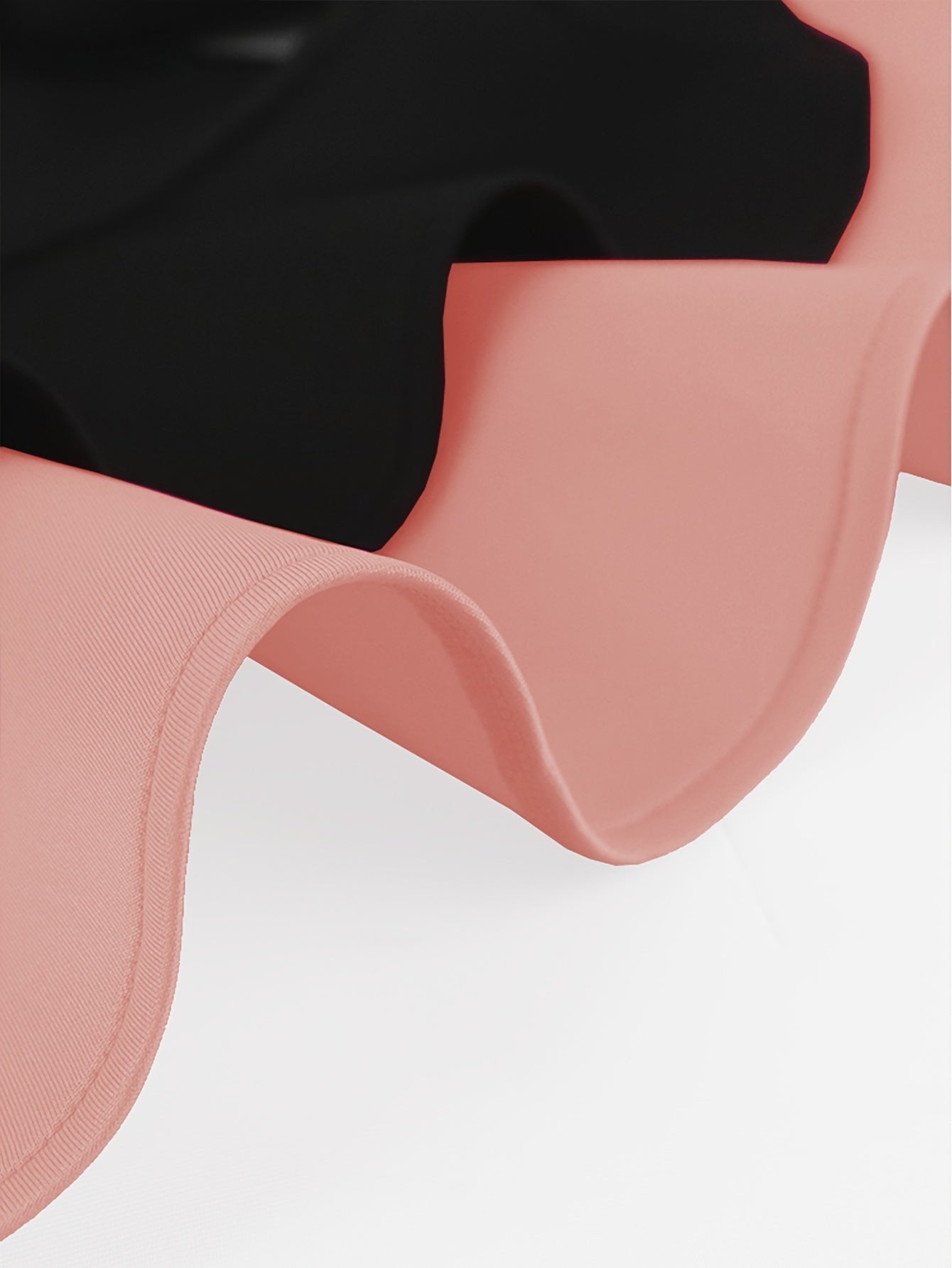 Women's Off-Shoulder Ruffle Mermaid Dress Black Pink Accents Polyester Stretch