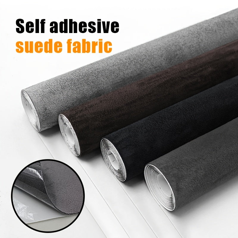 Self-Adhesive Suede Fabric Roll 30x150cm Solid Color for Car Interior DIY Crafts