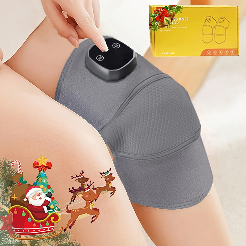 USB Rechargeable Knee Massager with Heat Vibration Adjustable Length