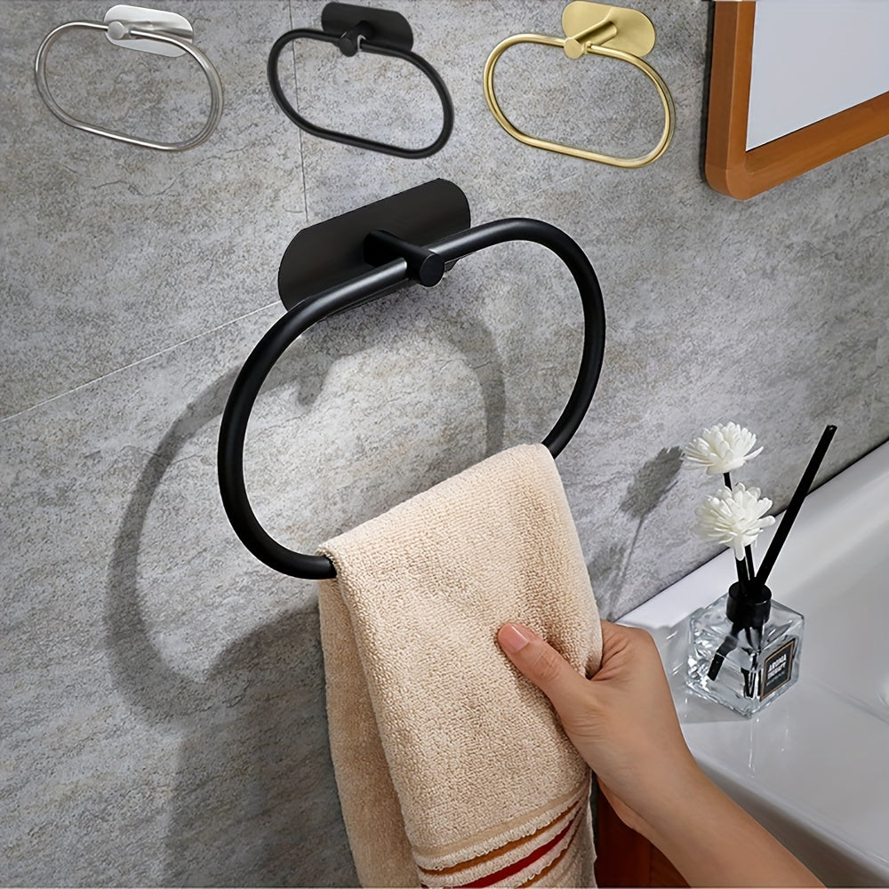Self-Adhesive Stainless Steel Bathroom Accessories for Towel and Dishcloth Storage