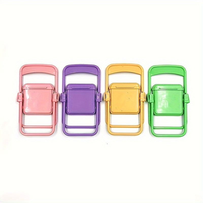 Silla plegable soporte para teléfono, soporte de plástico para joyería, exhibidor portátil