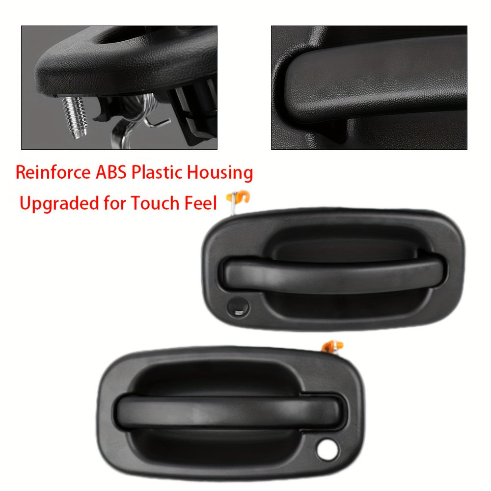 Left Front PVC Powder Coated Door Handle for Full-Size Trucks with Keyhole
