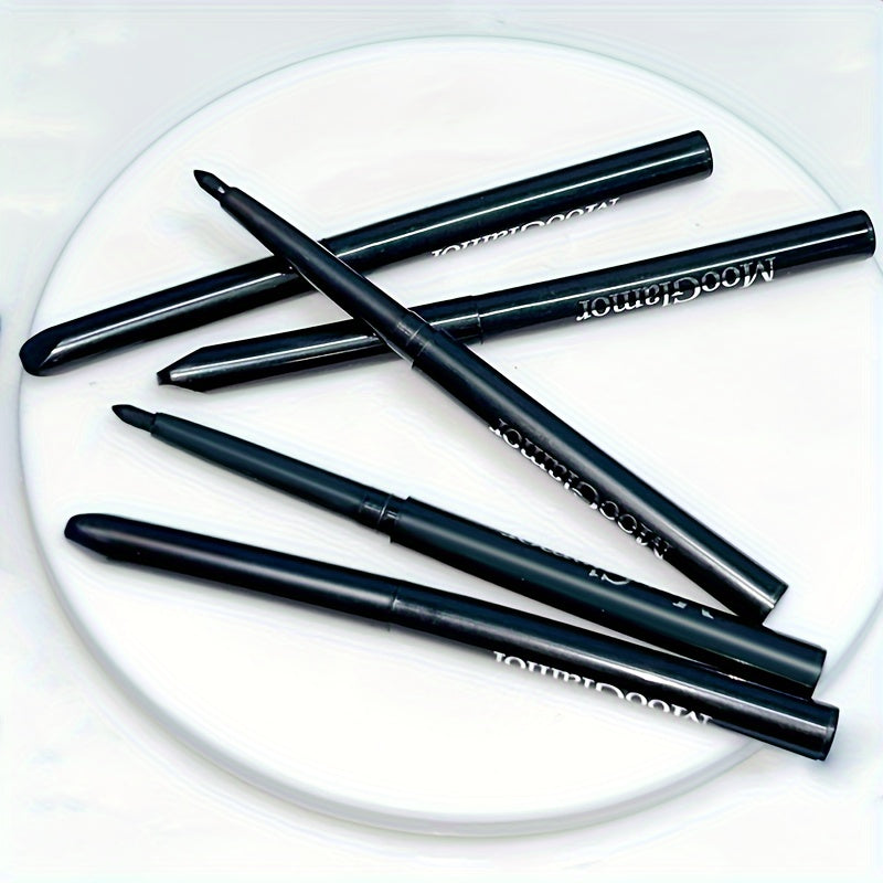 Women Waterproof Black Eyeliner Pencils 3 Pack Smudge-Proof Long-Lasting