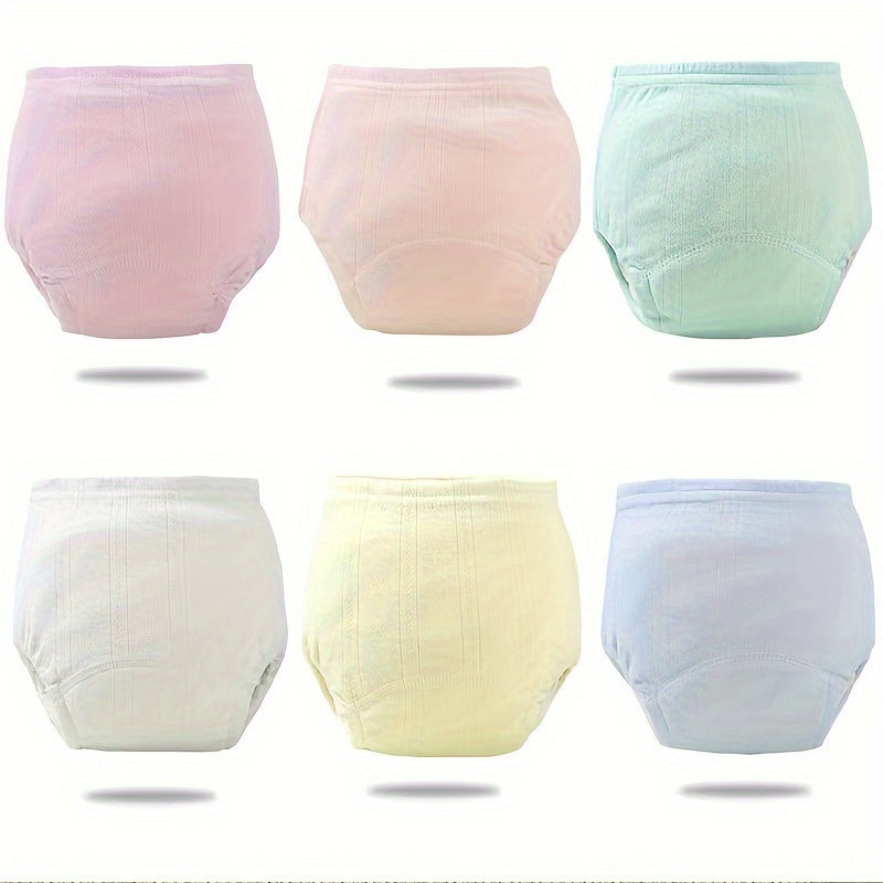 Solid Color Reusable Training Pants for Toddler, Breathable Fabric Diapers