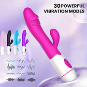 Female Silicone G-Spot Vibrator with 30 Modes for Beginners and Couples