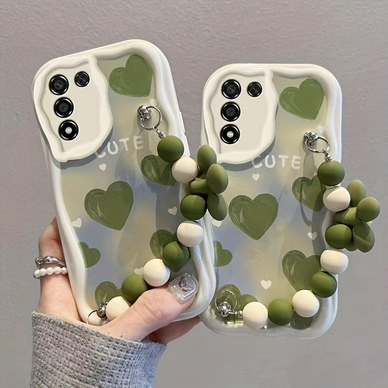 Heart Flower Bracelet Phone Case for Samsung Galaxy S24 Ultra S24 FE A16 A15 A52 A54 A13 S20 S22 S22 Ultra S25 A05S A56 A06 TPU Shockproof Drop Protection