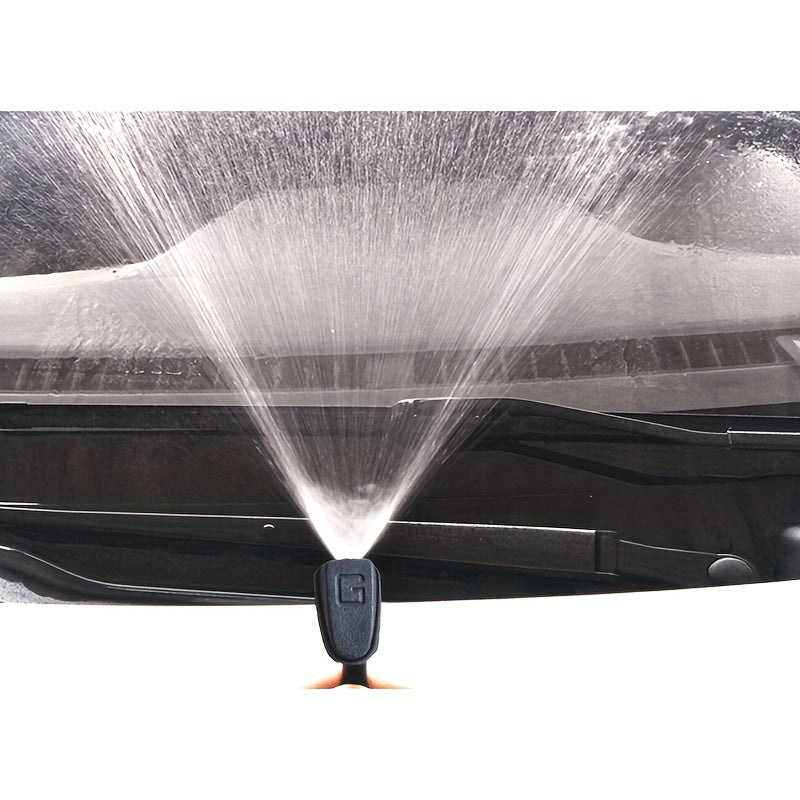 2 Pack Windshield Wiper Nozzles Brass Finish Adjustable Water Flow Durable Plastic