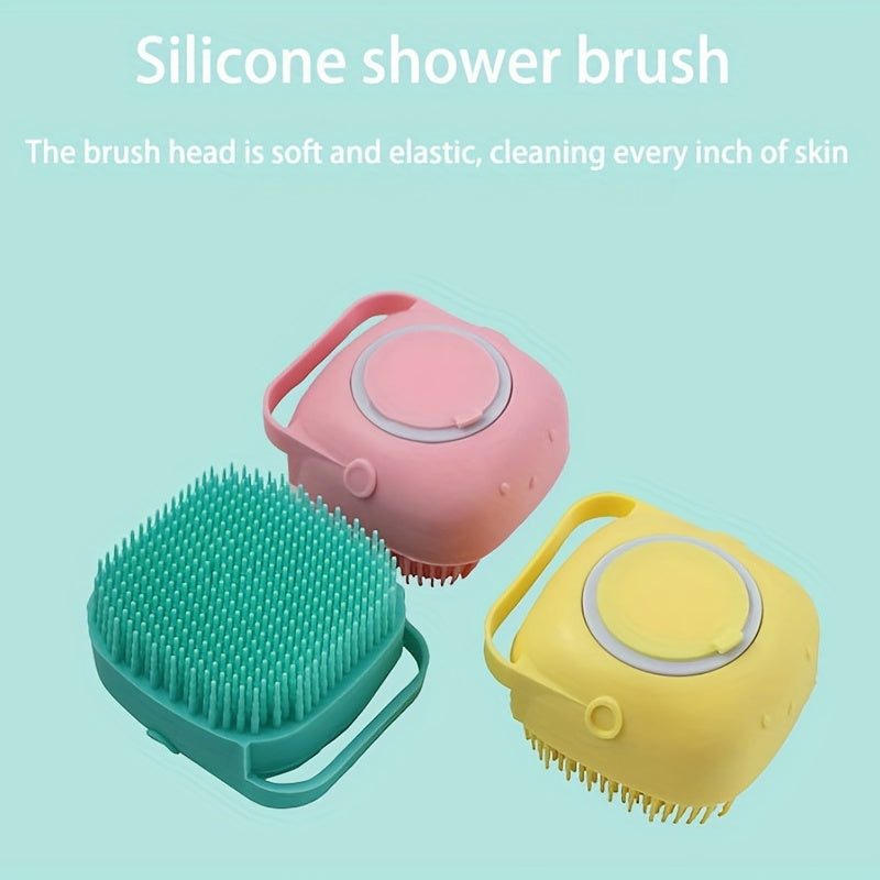 Kids Silicone Bath Brush Soft Hair Shampoo Massage Toy