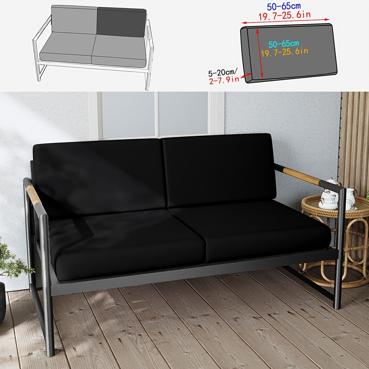 Водонепроницаемый чехол для уличной подушки из молочного волокна для садовой мебели на веранде