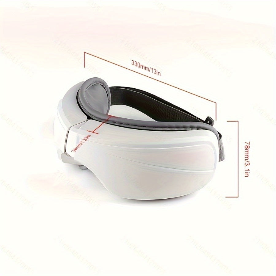 Smart Eye Massager with Heating and Music USB Rechargeable White for Men and Women