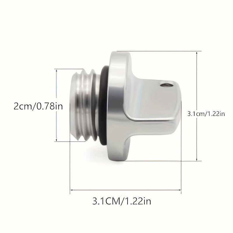 Tapa de aceite de aleación de aluminio universal para motocicleta, cubierta impermeable con rosca