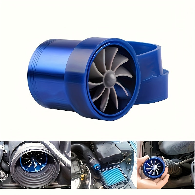 Universal Car Turbocharger Supercharger Kit with High-Speed Air Ducts in 5 Colors