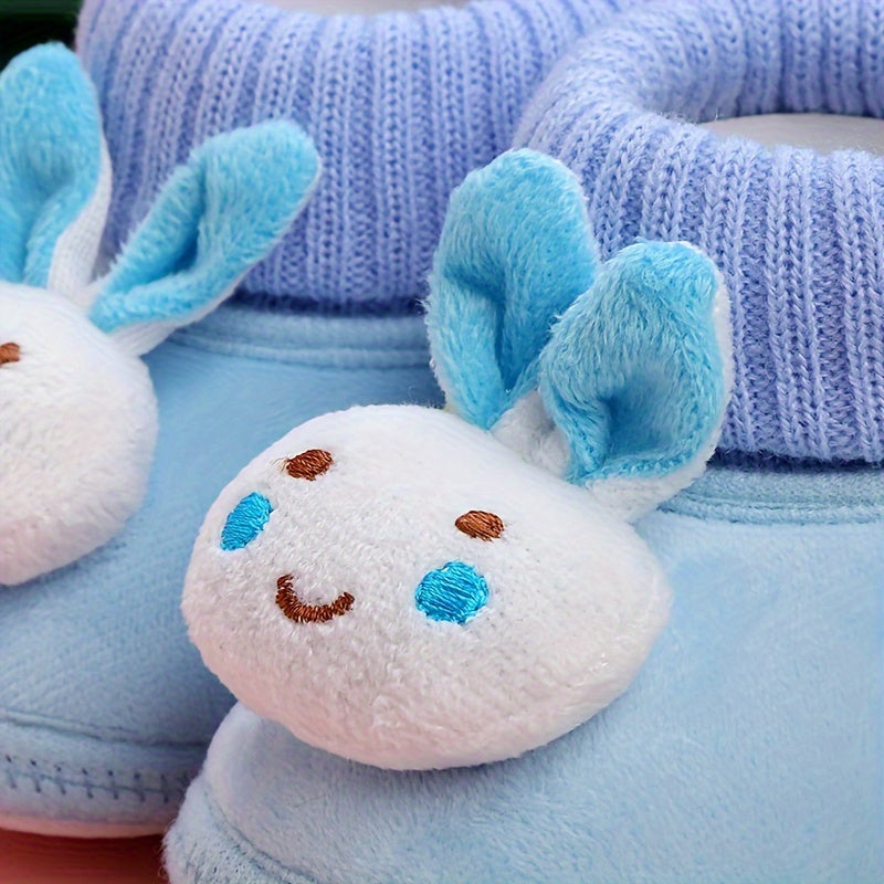 Children's Winter Shoes for Toddlers with Velvet Lining and Cartoon Pattern