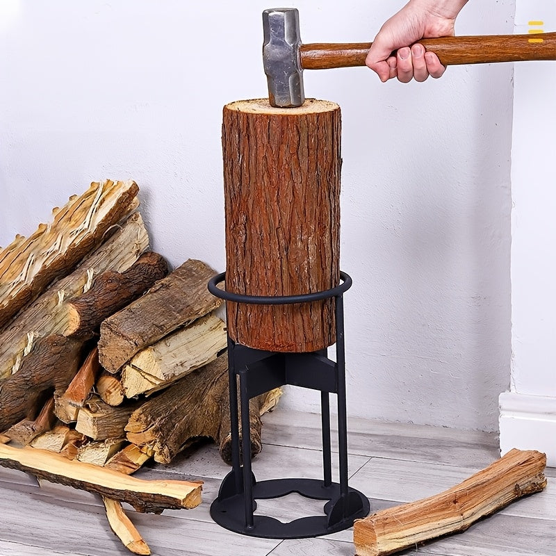 Carbon Steel Cross Firewood Splitter Manual Log Cutter for Camping and Home Use