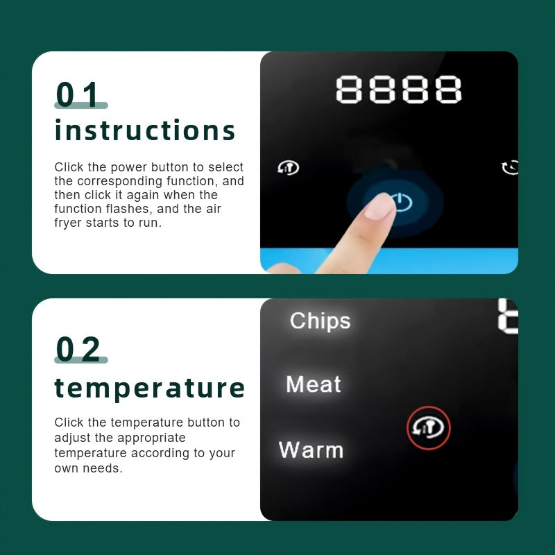 220V Европейский стандартный интеллектуальный электрический аэрогриль 4,5 л с низкой масляной емкостью