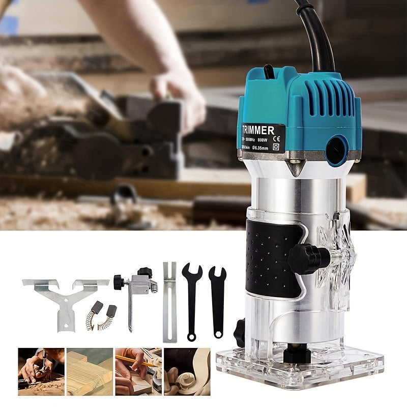 Electric Woodworking Router with Slotting Function for DIY Engraving Edge Trimming Laminate Milling Carving 220V