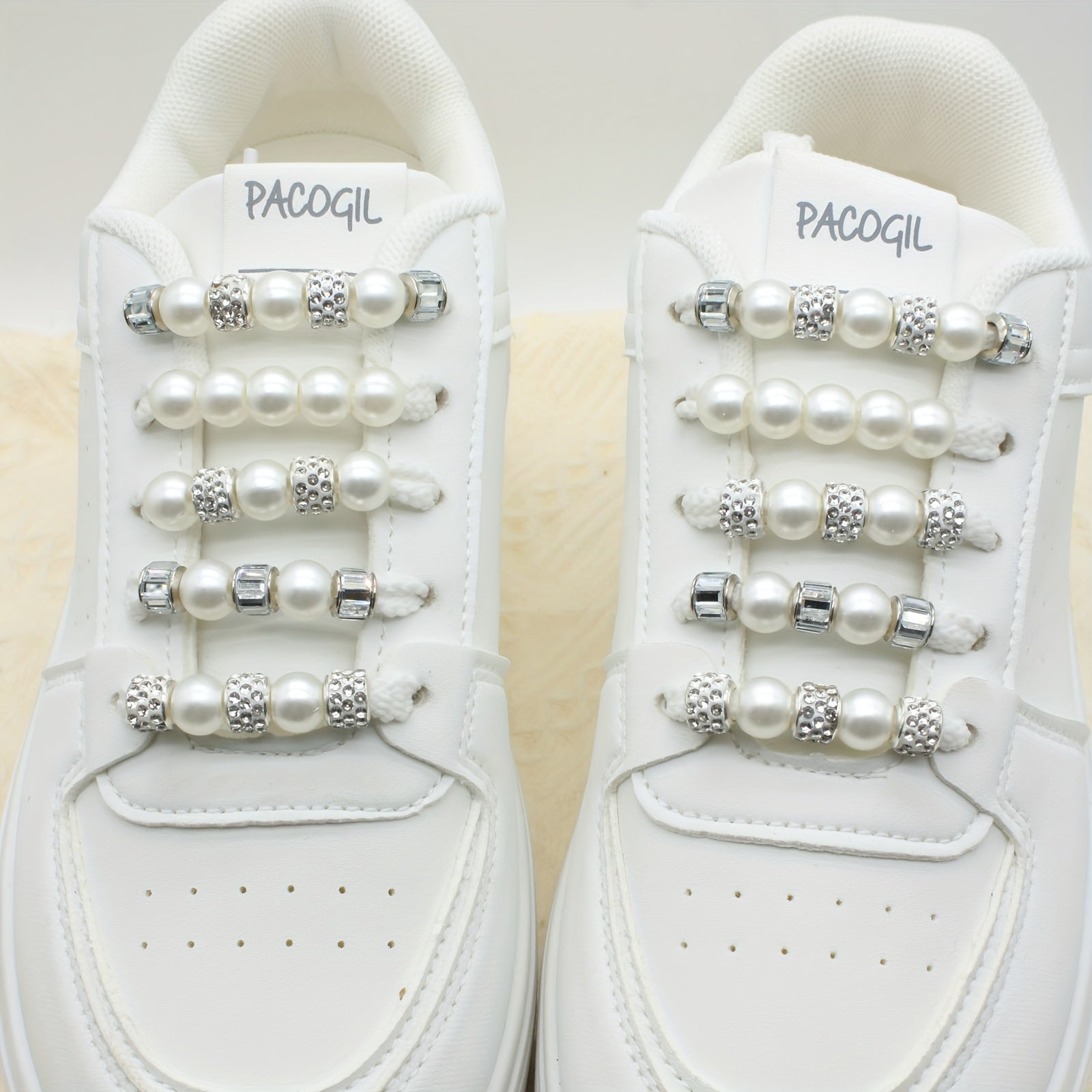 Women's Shoe Lace Beads Decoratively Rhinestone Buckles, 30 Pack