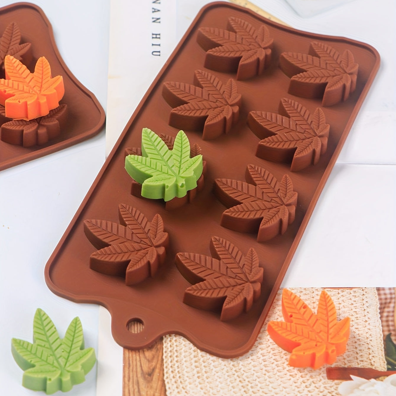Silicone Maple Leaf Molds for Chocolates Ice Cream Baking and Cake Decorating