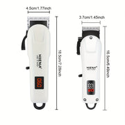 Беспроводной электробритвенный набор для стрижки волос с ЖК-дисплеем, сумкой для хранения, тканевым гребнем для мужчин