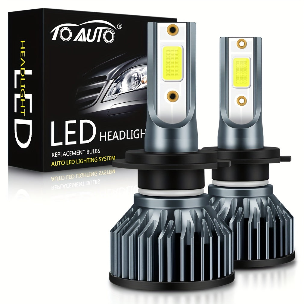 2pcs H4 LED Headlight Bulbs 6000K 40W for Car Headlights Fog Lights