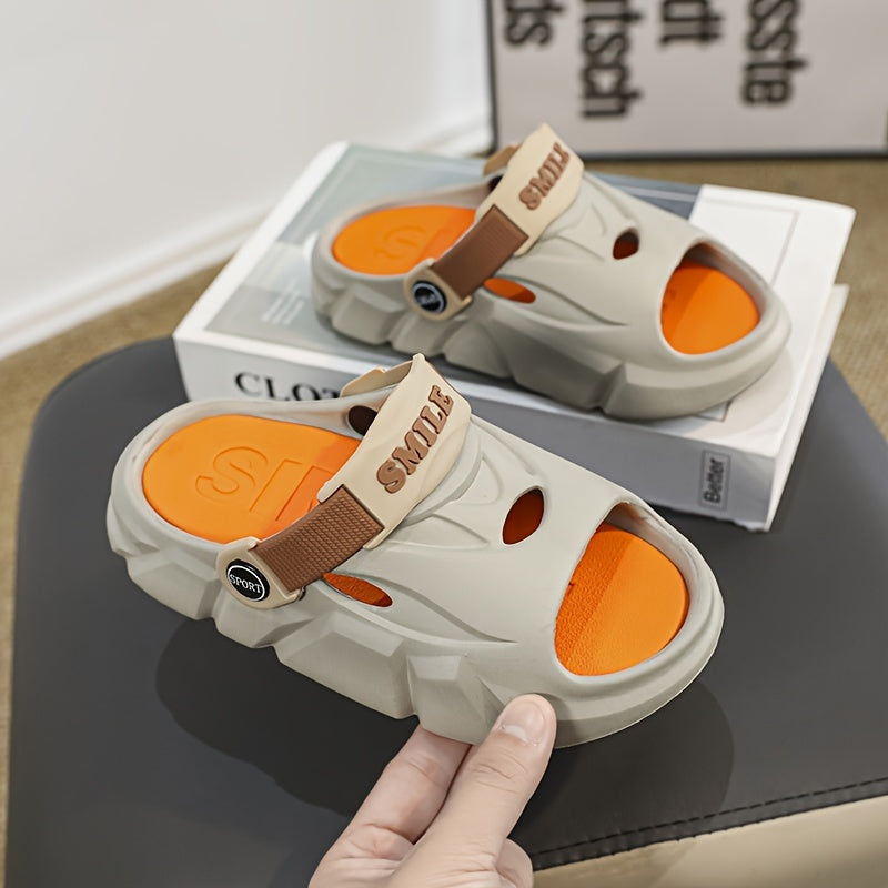 Boys Summer Open-Toe Slip-On Sandals Lightweight Breathable EVA Casual