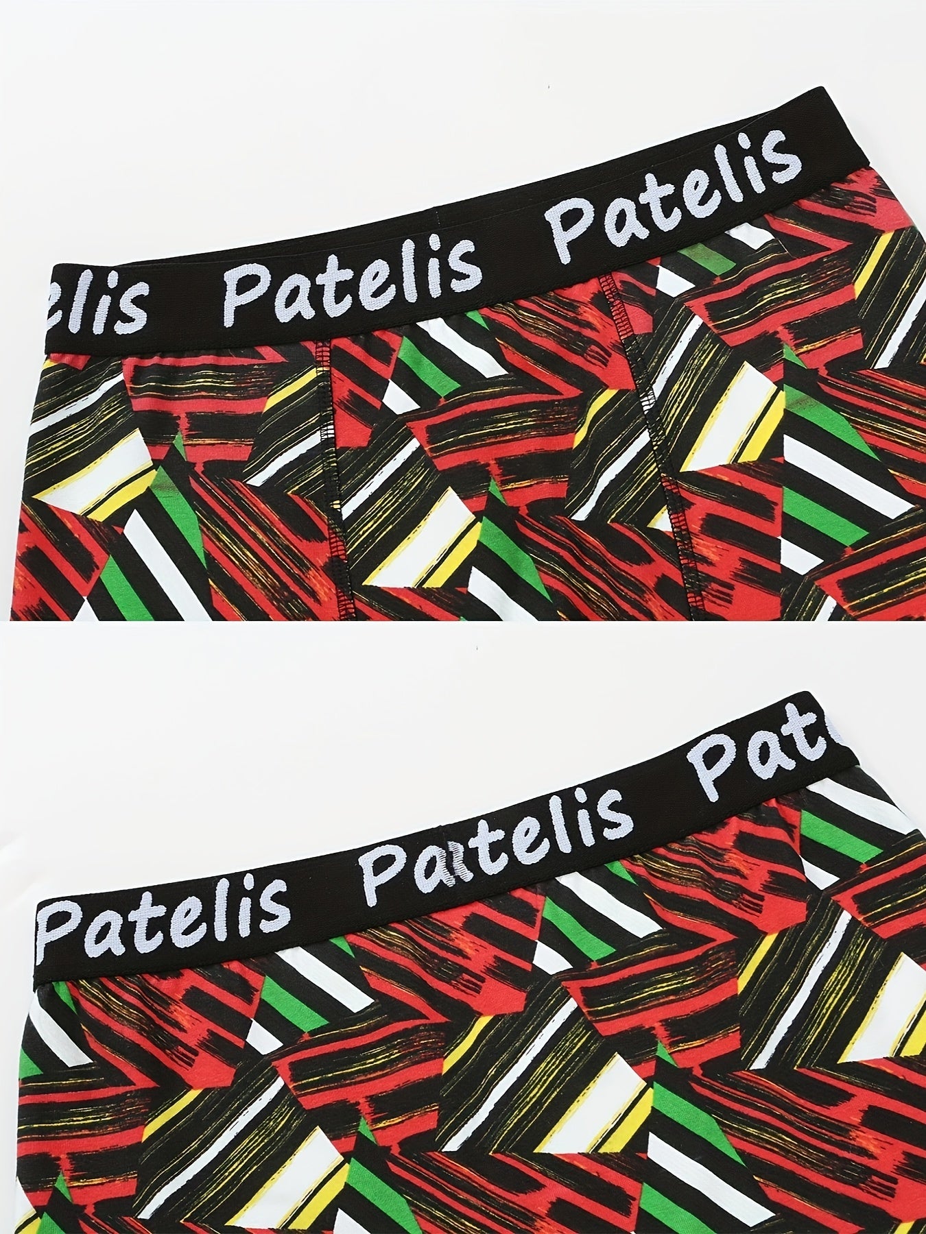 Men's Plus Size Boxer Briefs 4 Pack Breathable Quick Dry Cotton Geometric