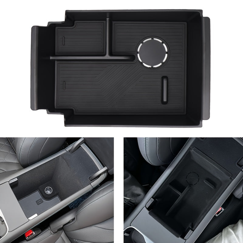 Center Console Armrest Box Leather Purple Interior Storage for Cars