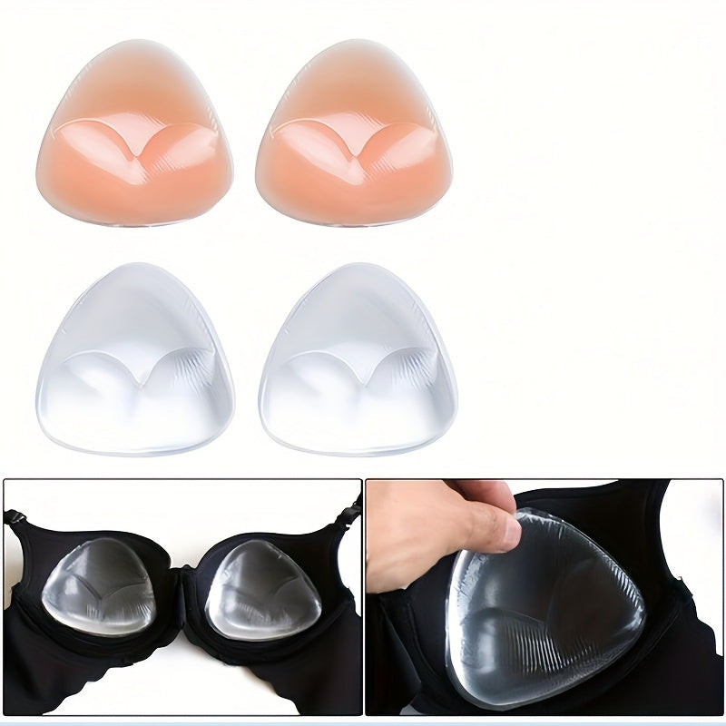 Silicone Bra Inserts for Invisible Cleavage Boost Waterproof Reusable for Bras and Swimwear