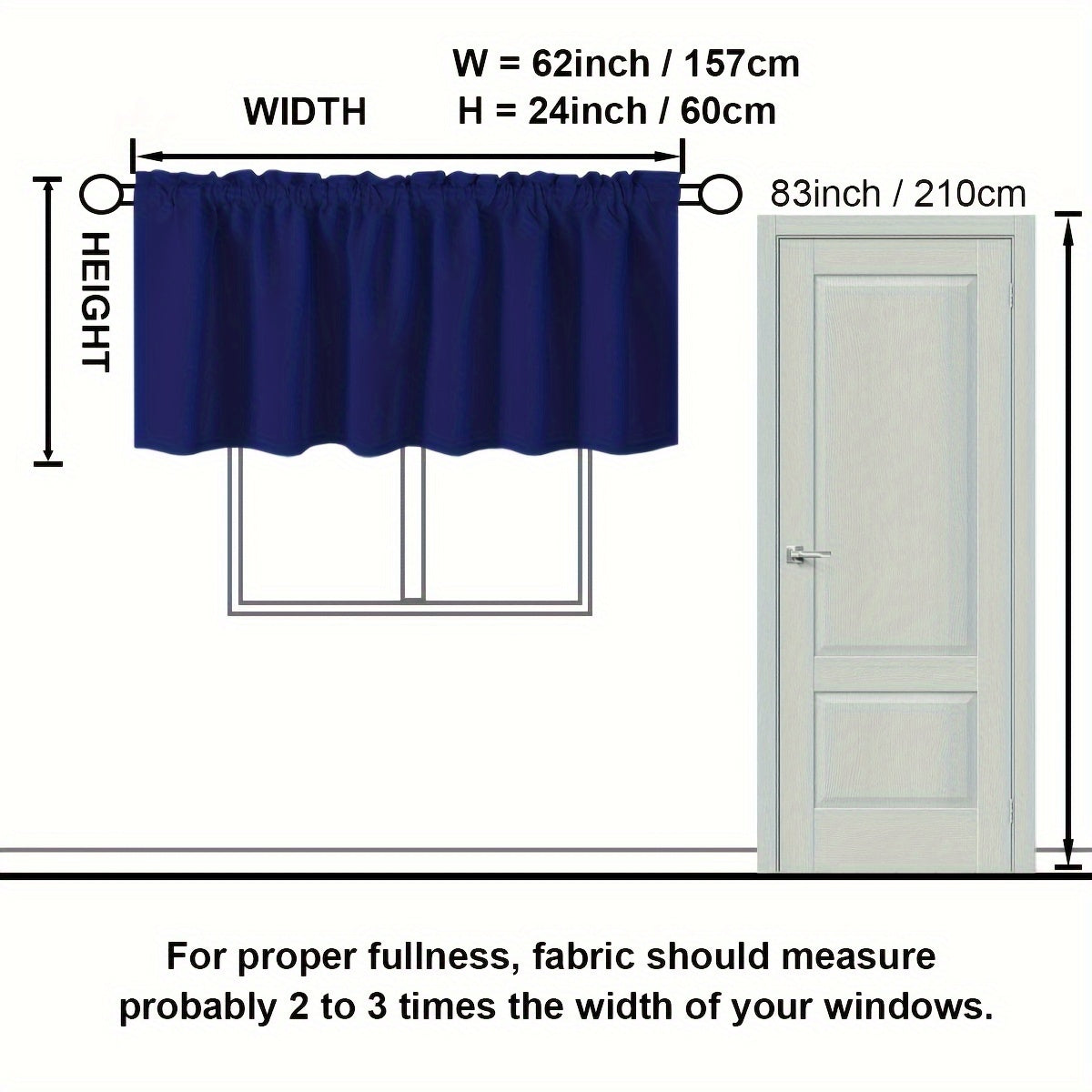 Blackout Heat Insulation Curtain Rod for Kitchen Living Room Bedroom Home Decor