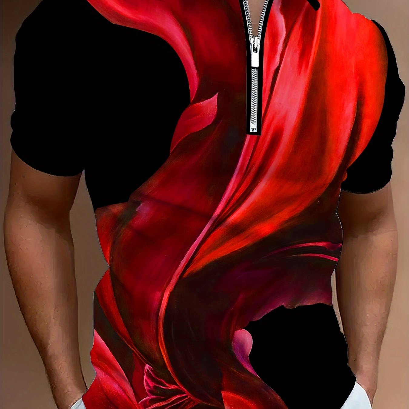 Men's Sky Blue Casual Polo Shirt 3D Print Polyester Spandex Regular Fit