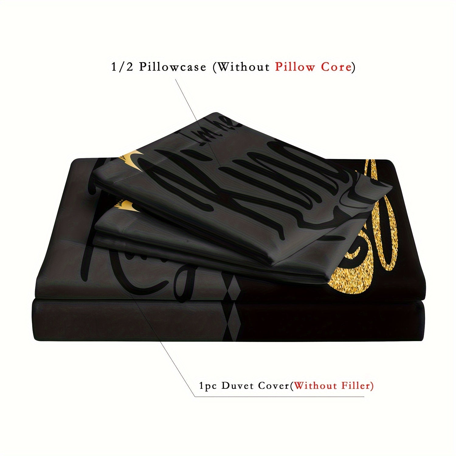 Valentine's Day Crown Duvet Cover Set Queen King 3 Piece Soft Polyester Breathable