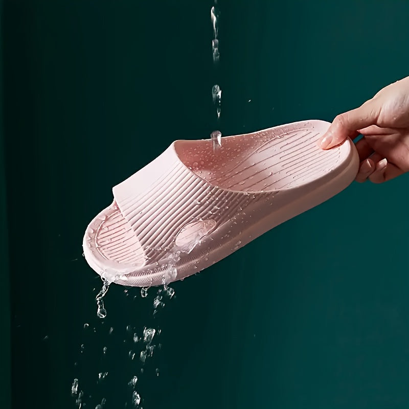 Men and Women EVA Non-Slip Slippers Minimalist Stripes For Home Beach