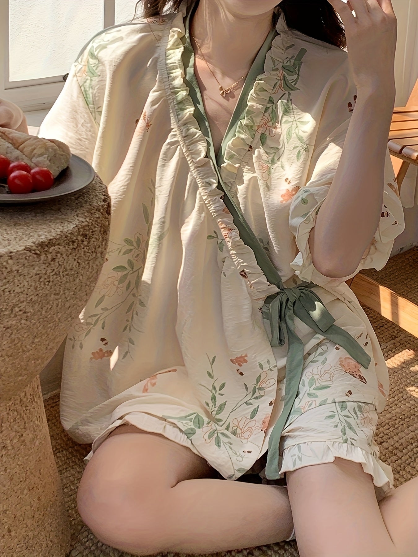 Women's Sleepwear Short Sleeve Summer Loose Lounge Set Plus Size