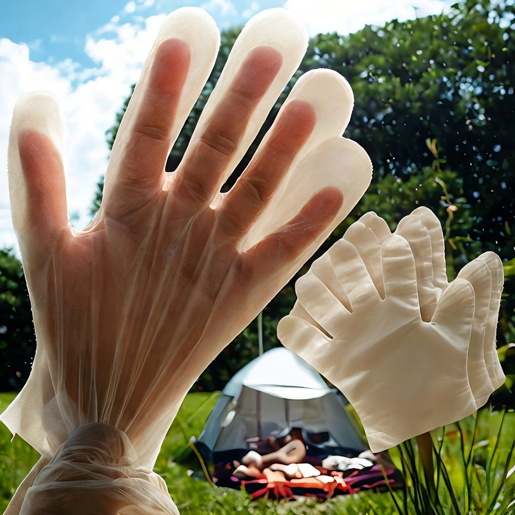 Disposable Transparent Gloves, Multiple Sizes, Household, Pet Grooming, Cleaning