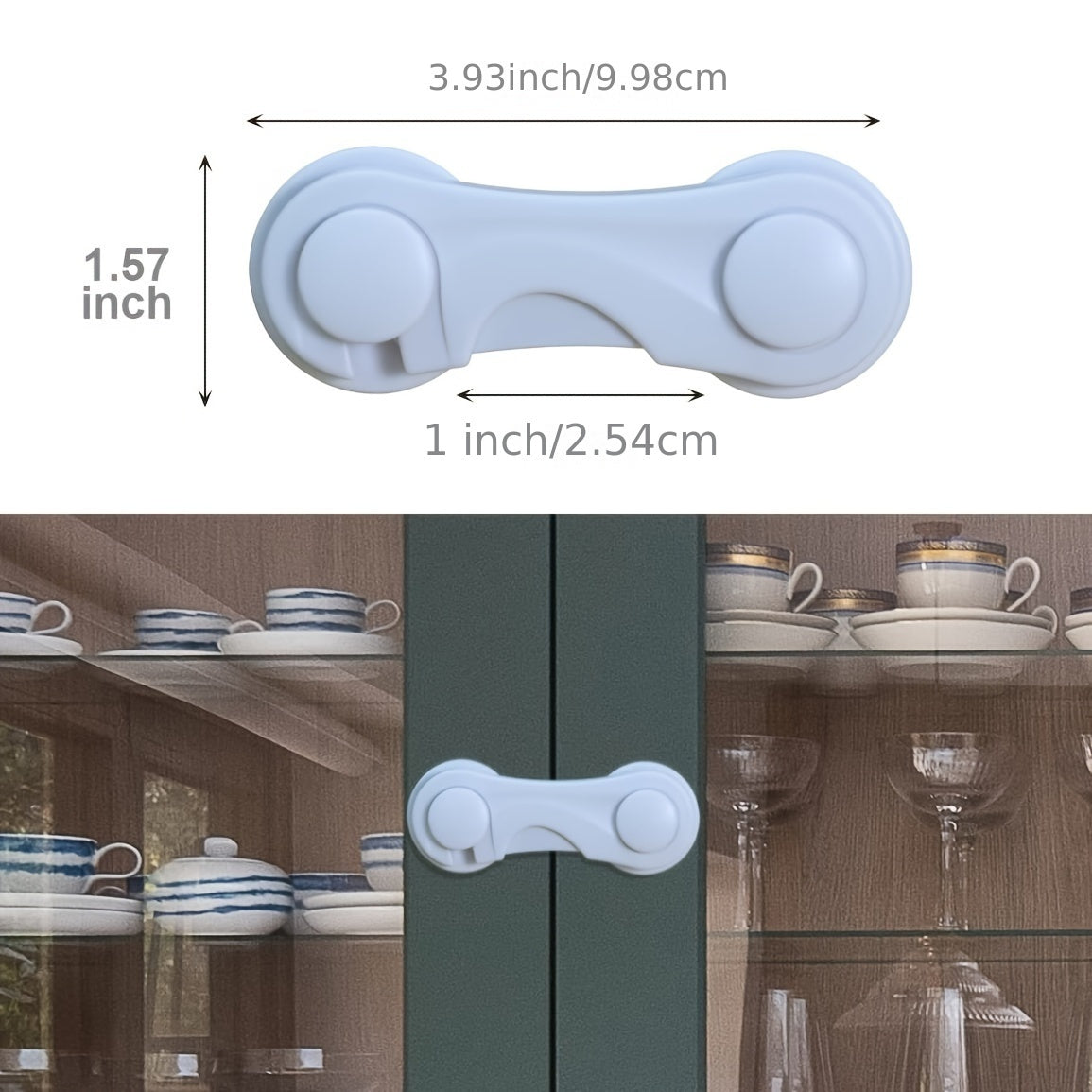 Set of 8 Child Safety Cabinet Locks for Drawers Cupboards Fridges and Closets