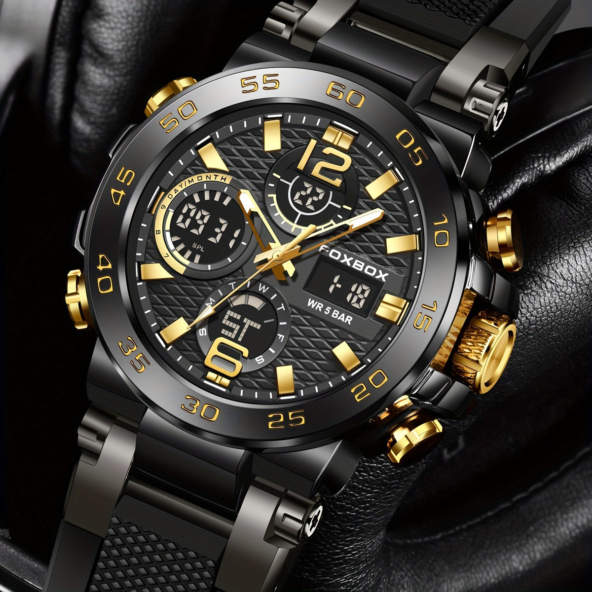 Men's Digital Sports Watch Waterproof 50M Luminous Silicone Wristband