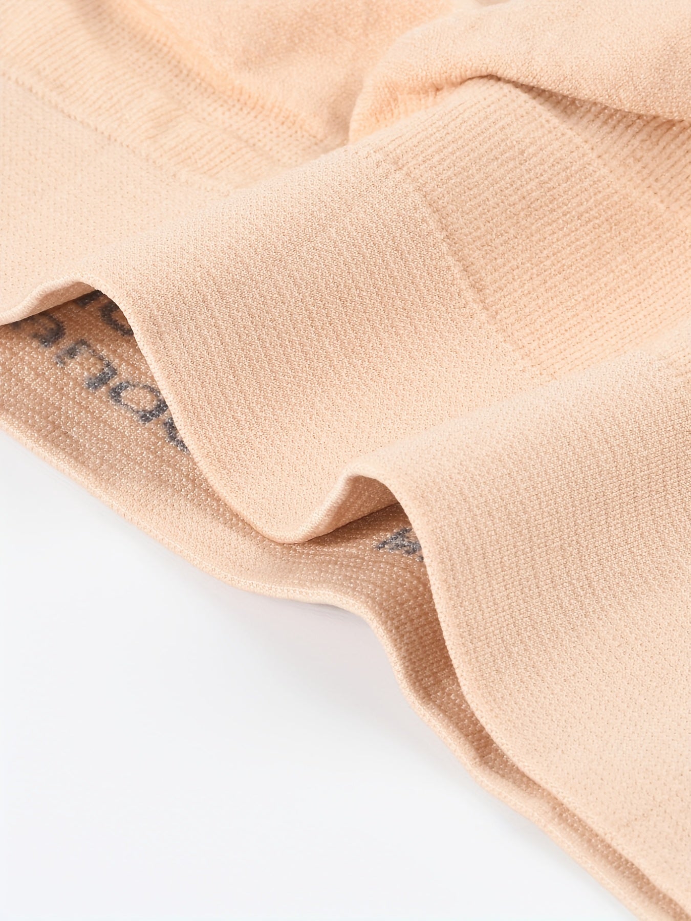 Women's Seamless Sports Bras 3-Pack Black White Beige Ribbed Nylon Tank Top Style No Padding