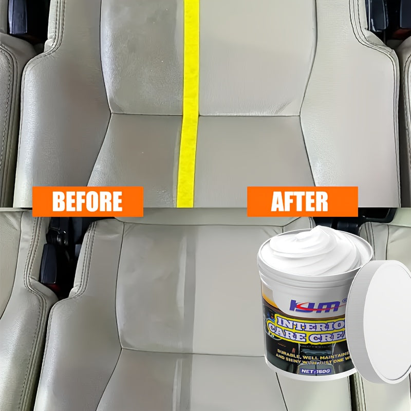 Kit de reacondicionamiento del interior del coche, cera cristal para tableros, reparación de plástico de asientos