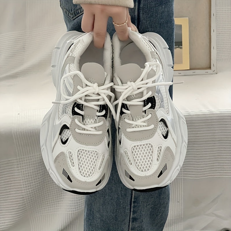 Women's Breathable Mesh Chunky Sneakers Casual Platform Walking Shoes
