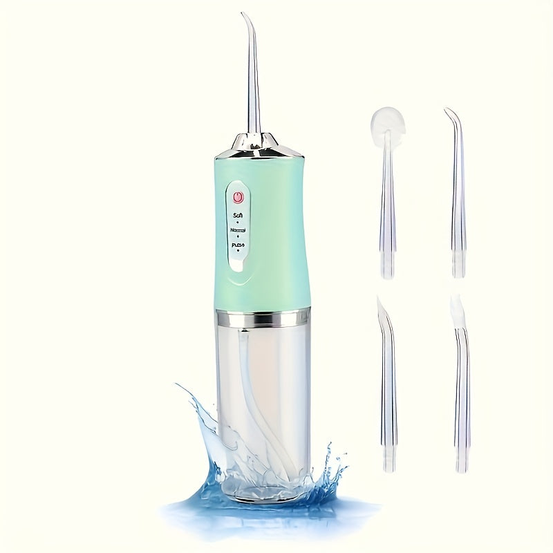 Ko'p nozzle'li portativ zaryadlanadigan tish tozalagich, erkaklar va ayollar uchun kundalik og'iz parvarishi uchun mukammal.
