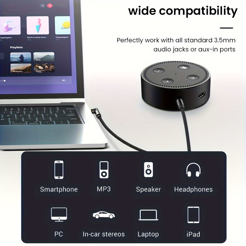 3.5mm Auxiliary Audio Cable for Headphones Car Speakers MP3/4 High-Resolution