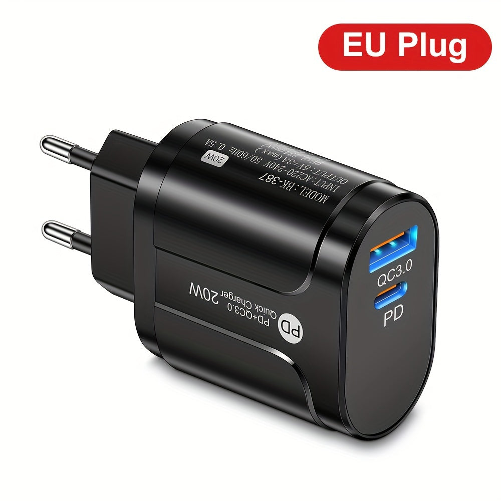 20W USB C Charger for iPhone 15/14/13/12 Fast Charging Travel Adapter with Quick Charge Plug