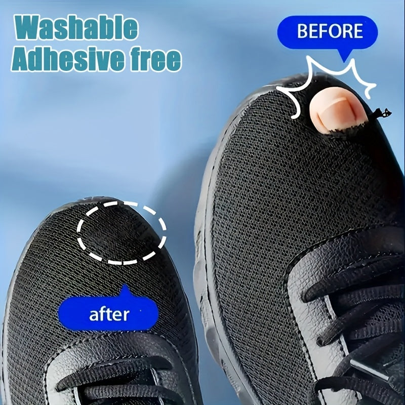 24pcs Shoe Repair Stickers Carbon Fiber Insole Patches Anti-Slip Heel Repair