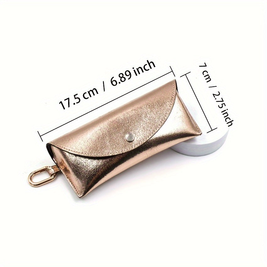 Golden Eyewear Case with Hook for Easy Access and Protection